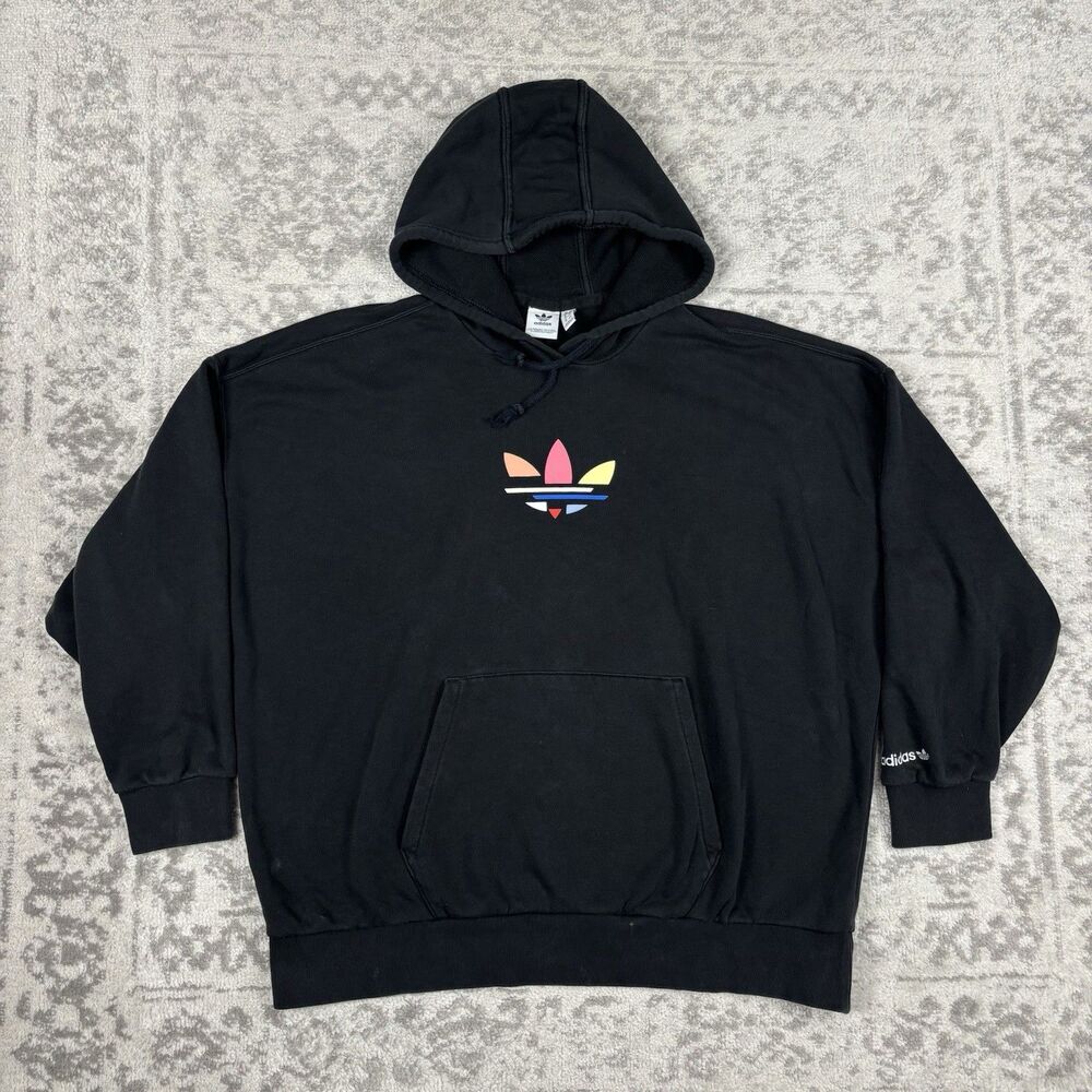 Adidas Hoodie Womens Pullover Sweatshirt Trefoil Shattered Adicolor Size Small